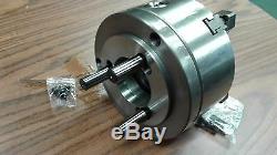Top & bottom jaws w 6" 4-JAW SELF-CENTERING  LATHE CHUCK w D1-4 adapter-new 