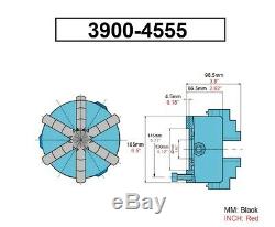 6 6-jaw Self-centering Plain Back Lathe Chuck (3900-4555)