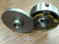 8 4-JAW LATHE CHUCK w. Independent jaws w. 1-1/2-8 adapter semi-finish#0804F0