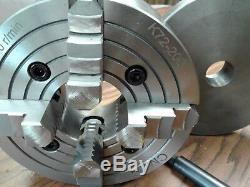 8 4-JAW LATHE CHUCK w. Independent jaws w. 1-1/2-8 adapter semi-finish#0804F0