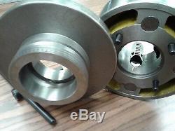 8 4-JAW LATHE CHUCK w. Independent jaws w. L0 adapter semi-finish#0804F0-NEW