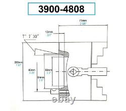 8 4-jaw D1-4 Direct Mount Camlock Lathe Chuck (3900-4808)