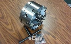 8 6-JAW SELF-CENTERING LATHE CHUCK w. Top&bottom jaws, w. 1-1/2-8 adapter-new
