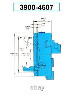 8 D1-4 3-jaw Camlock Lathe Chuck (3900-4607)
