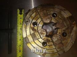 8inch 4 jaw independent metal lathe chuck, new unused, still in packing grease