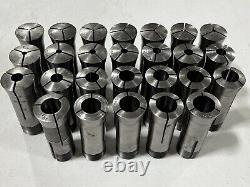 8w Wade 26pc Collet Lot Hardinge 8wn Round Smooth Lathe Chuck Set 1/16 1/8 1/2