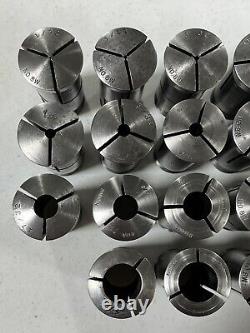 8w Wade 26pc Collet Lot Hardinge 8wn Round Smooth Lathe Chuck Set 1/16 1/8 1/2