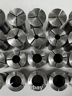 8w Wade 26pc Collet Lot Hardinge 8wn Round Smooth Lathe Chuck Set 1/16 1/8 1/2