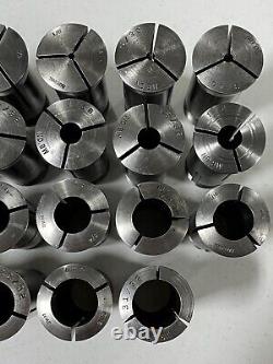 8w Wade 26pc Collet Lot Hardinge 8wn Round Smooth Lathe Chuck Set 1/16 1/8 1/2