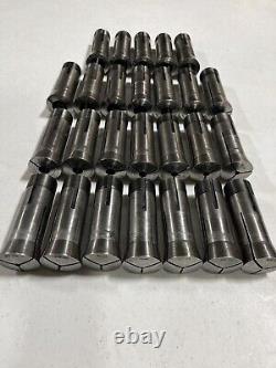 8w Wade 26pc Collet Lot Hardinge 8wn Round Smooth Lathe Chuck Set 1/16 1/8 1/2
