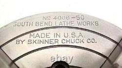 9 SOUTHBEND 6 INCH 4 JAW CHUCK 10k 10 10 12 ATLAS CRAFTSMAN METAL LATHE