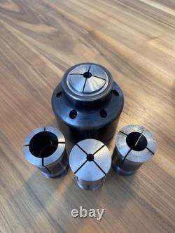ATS 3J TRUE LENGTH DAEWOO CNC LATHE COLLET CHUCKS with 4 COLLETS