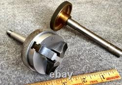 Antique Cushman 3 jaw watchmaker lathe chuck with draw bar collet mount