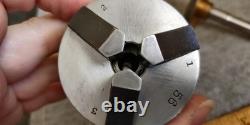 Antique Cushman 3 jaw watchmaker lathe chuck with draw bar collet mount