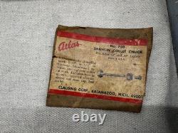 Atlas Craftsman 12 Metal lathe Milling Attachment 10-501 draw bar collet chuck