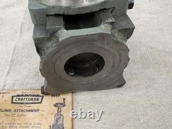 Atlas Craftsman 12 Metal lathe Milling Attachment 10-501 draw bar collet chuck