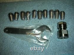 Atlas Craftsman Dunlap 109 Lathe Complete Collet Chuck Set 1/2-20+12 Collets New