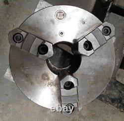 BTC 8 THREE-JAW LATHE CHUCK with PLAIN BACK MOUNT