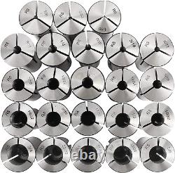 BTSHUB 23Pc 1/16-3/4 Inches Precision R8 Collets Set Mill Chuck Holder Hardened