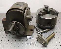 B & S Style 10 Dividing Head With Kitagawa 6 1/2 Lathe Chuck & Center -E1194