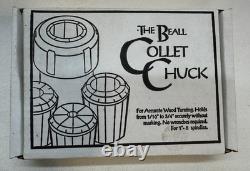 Beall COLLET Chuck 1/4 3/4 inch Wood Turning Hold Lathe Tool 1 to 8 Spindle