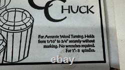 Beall COLLET Chuck 1/4 3/4 inch Wood Turning Hold Lathe Tool 1 to 8 Spindle