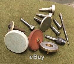 Bergeon Tools & Watchmaker Jewelers Lathe 8mm Collet Chucks Plus Stones Pads Dri