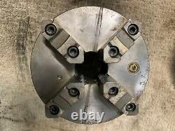 Bison 8 2pc Jaws 4-Jaw STEEL Scroll Lathe Chuck. D1-6 Back 2 Hole