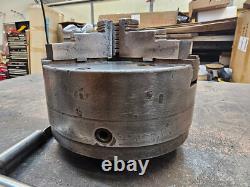 Buck 8 3-Jaw Adjust-Tru Lathe Chuck L0 Mount 2083R 2-Piece Jaws 2.25 Center