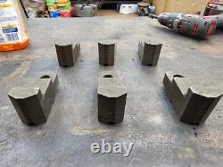 Buck 8 3-Jaw Adjust-Tru Lathe Chuck L0 Mount 2083R 2-Piece Jaws 2.25 Center