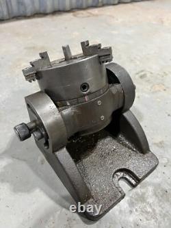 Buck lathe Chuck 4 On Kalamazoo Industries A1 5c Collet Indexing Angle Plate