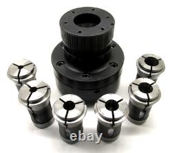 CLEAN! ATS B42 CNC COLLET CHUCK LATHE NOSEPIECE with A2-5 MOUNT & COLLETS #A5-TL42