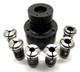 CLEAN! ATS B42 CNC COLLET CHUCK LATHE NOSEPIECE with A2-5 MOUNT & COLLETS #A5-TL42