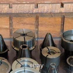 Cnc LATHE A2-5 SPINDLE NOSE 5C COLLET CHUCK WITH LARGE LOT OF HARDINGE 5C COLLET
