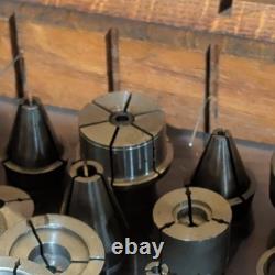 Cnc LATHE A2-5 SPINDLE NOSE 5C COLLET CHUCK WITH LARGE LOT OF HARDINGE 5C COLLET