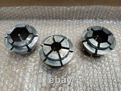 Crawford Multibore Collets Lathe Chuck Lot of 3