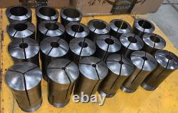 DAVOS 2J Collet Chuck AND 21 Hardinge Collet Set by 1/16, 2 ¼-8 Backing Plate