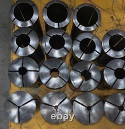 DAVOS 2J Collet Chuck AND 21 Hardinge Collet Set by 1/16, 2 ¼-8 Backing Plate