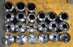 DAVOS 2J Collet Chuck AND 21 Hardinge Collet Set by 1/16, 2 ¼-8 Backing Plate
