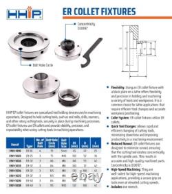 Durable 100 mm Diameter ER-40 Collet Chuck with. 0016 Precision for Machinists