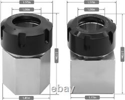 ER32 Collet Chuck Block Adapter With 18 pcs Range 3/32 -5/32 Collets for CNC