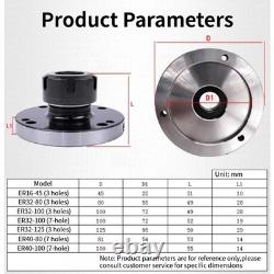 ER32 Collet Chuck D100mm Mini Flange 4 Axis Durable CNC Milling Lathe Fixture