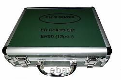 ER50 COLLETS SET 3/8 TO 1-5/16 (12 PCs) FOR MILLING LATHE ER 50 COLLETS