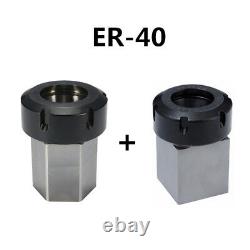 ER-25/32/40 Hex + Square Collet Block Chuck Holder For CNC Lathe Grinders Tool