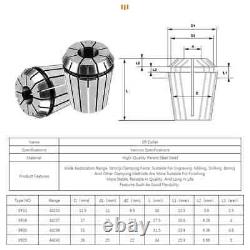 ER Spring Collet Chuck Set Durable Lathe Mill CNC Engraving Machine Tool 0.005mm