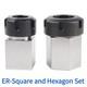 ER Square Hex Collet Block ER25 ER32 ER40 Chuck Holder CNC Lathe Engraving Tool
