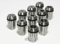 Emco ES-16 Collet Chuck M14 x 1 Thread Mount, and 10 ER-16 Collets, with Box