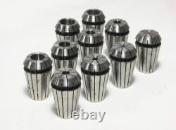 Emco ES-16 Collet Chuck M14 x 1 Thread Mount, and 10 ER-16 Collets, with Box