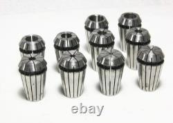 Emco ES-16 Collet Chuck M14 x 1 Thread Mount, and 10 ER-16 Collets, with Box