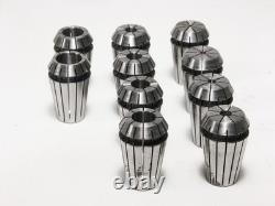 Emco ES-16 Collet Chuck M14 x 1 Thread Mount, and 10 ER-16 Collets, with Box